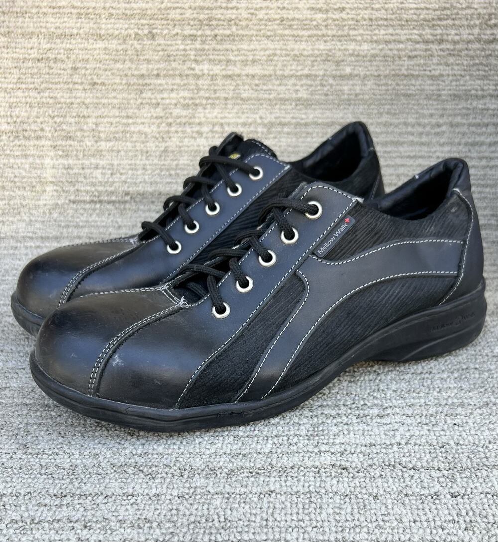 Mellow Walk Work Shoes Steel Toe Static Dissipating Sole Lace Up Women Size 10.5